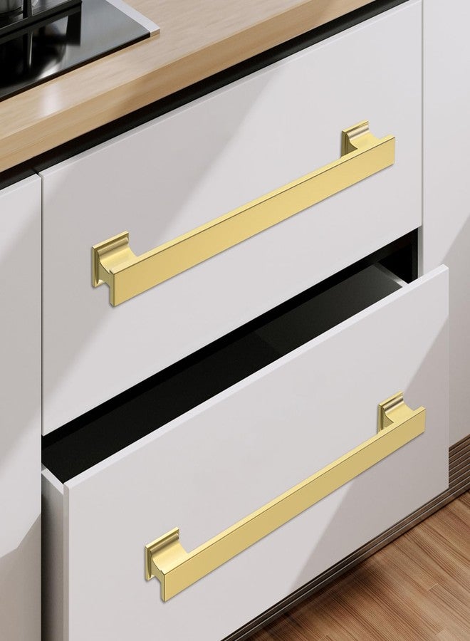 COTYKILEY 6 Pack 12.6 Inch(320mm) Brushed Gold Cabinet Handles Gold Kitchen Cabinet Pulls Cabinet Door Handles Kitchen Cabinet Hardware - Image 4